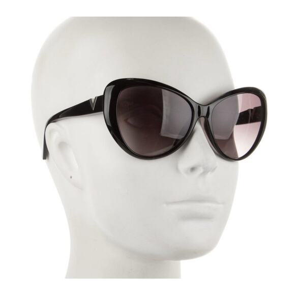 Valentino Sunglasses Frames V625S 210 001 135 Cut Out “V” Temple Cat Eye Black - Picture 1 of 9